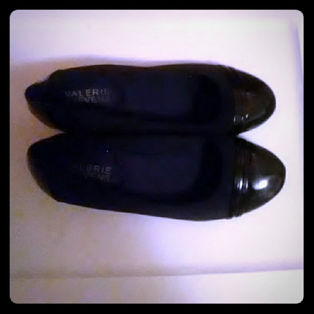 Black flats with small heal